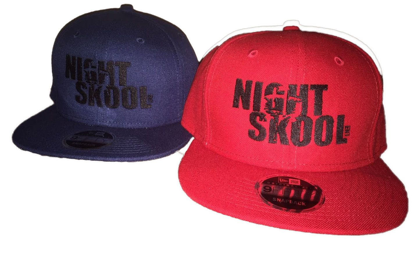 NightSkool Ent. Black Fitted Cap with White Print